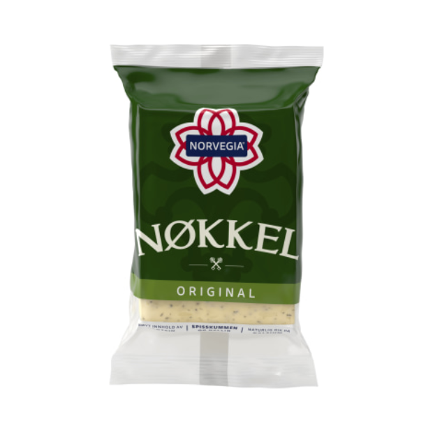 Norvegia Nøkkelost Rindless Approx. 423g - Nøkkelost Skorpefri